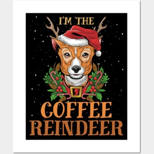 Im The Coffee Reindeer Christmas Funny Pajamas Funny Christmas Gift Posters and Art